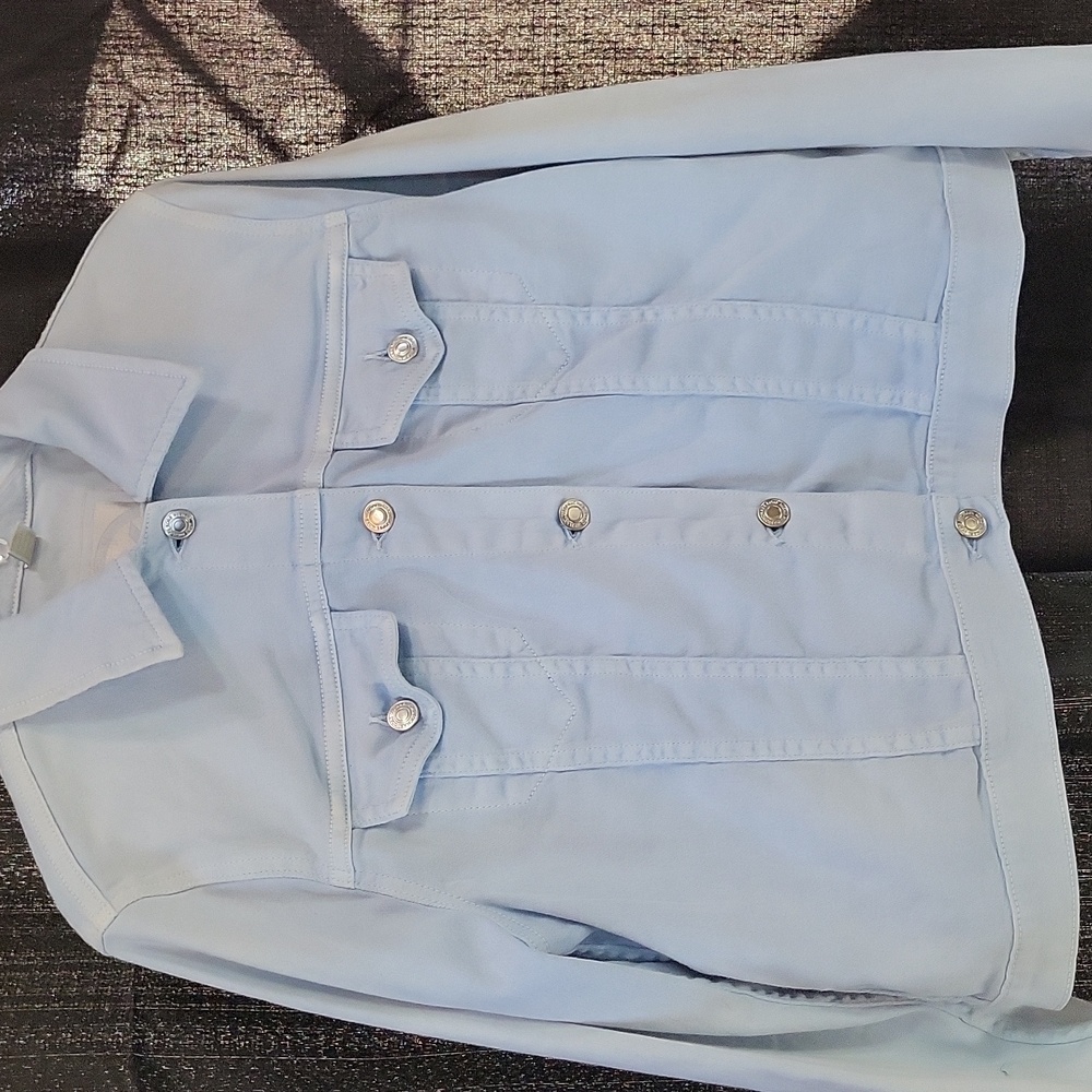 MICHAEL KORS DENIM JACKET, SIZE L, STRETCHY!!! - Picture 3 of 7
